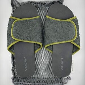 New! | Origins | Terry & Foam Slip On Sandals | Adjustable | Size M (10.75" )